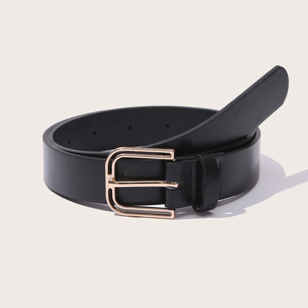 

Metal Buckle Belt, Black