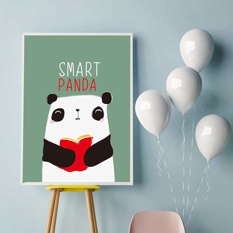 

Kids Cartoon Graphic Wall Painting Without Frame, Multicolor