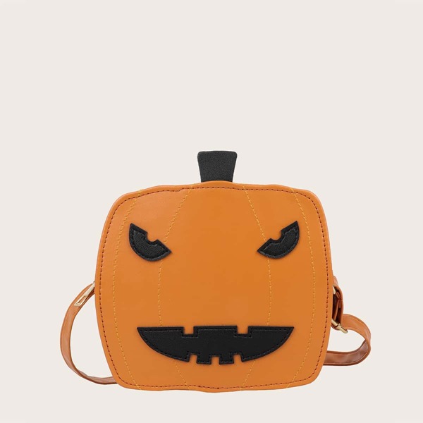

Kids Halloween Pumpkin Decor Crossbody Bag, Brown