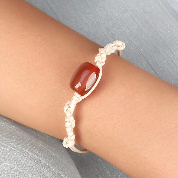 

Stone Decor Bracelet, White