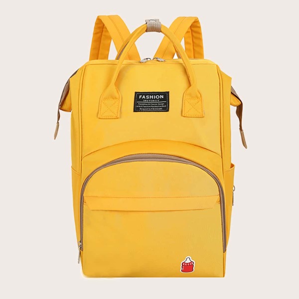 

Letter Patch Backpack, Yellow