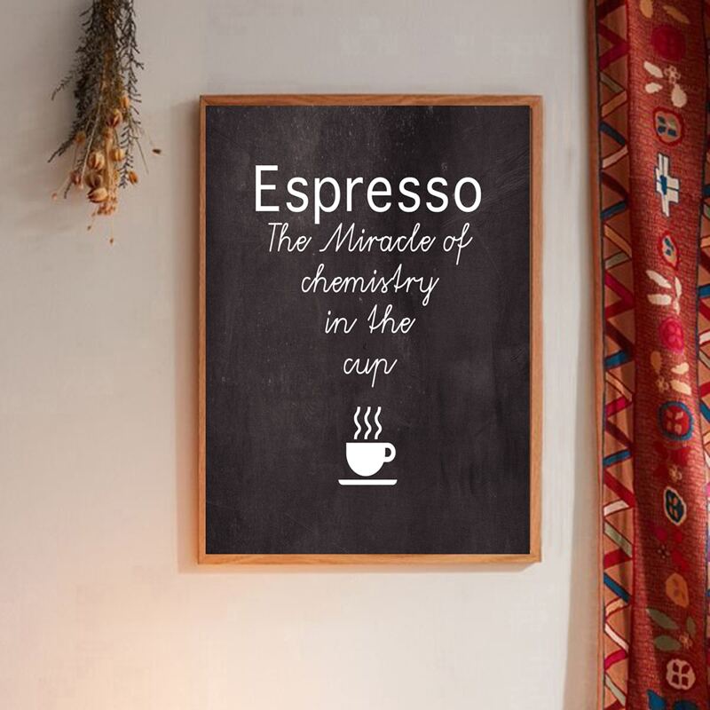 

Slogan Graphic Wall Painting Without Frame, Black