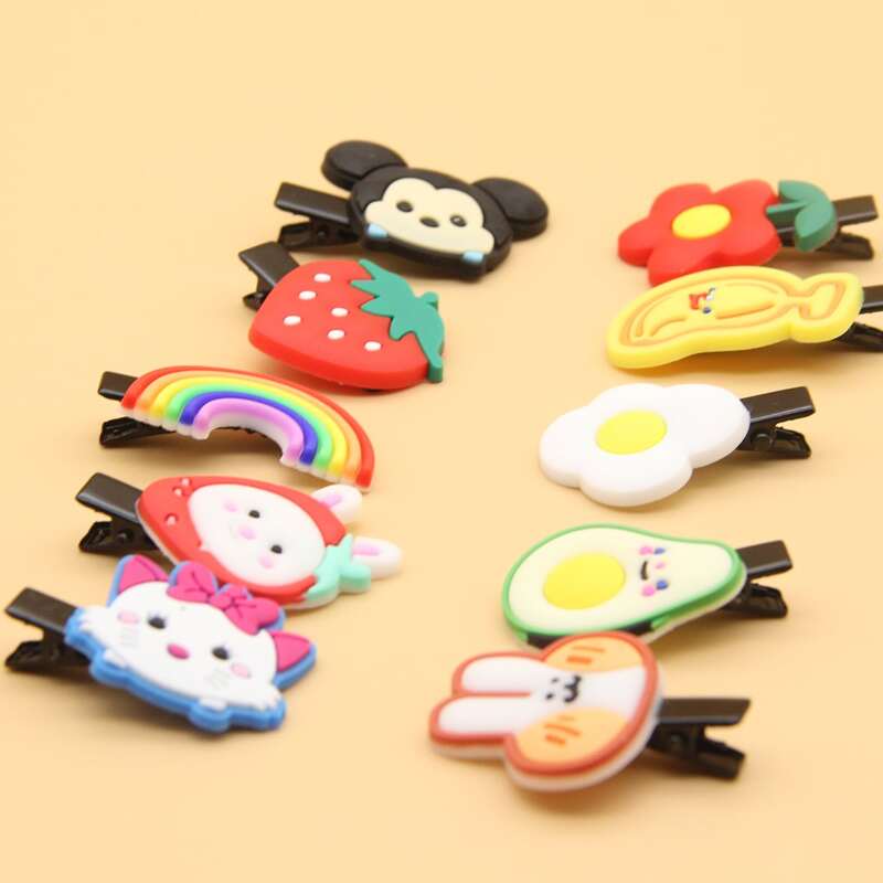 

10pcs Cartoon Hair Clip, Multicolor