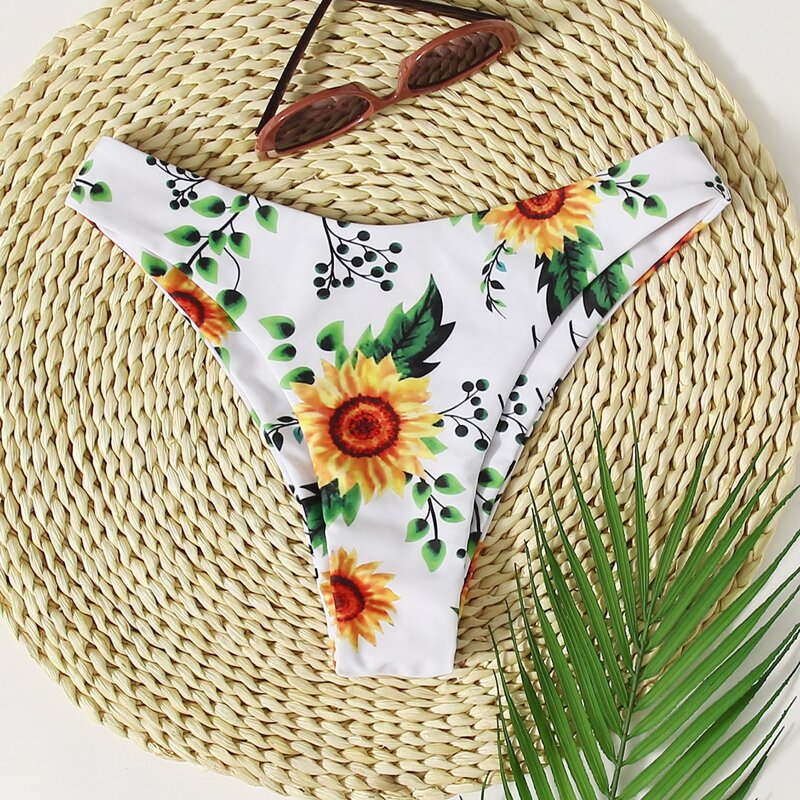

Sunflower Print Bikini Bottom, Multicolor