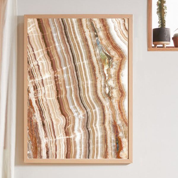 

Marble Pattern Wall Painting Without Frame, Multicolor