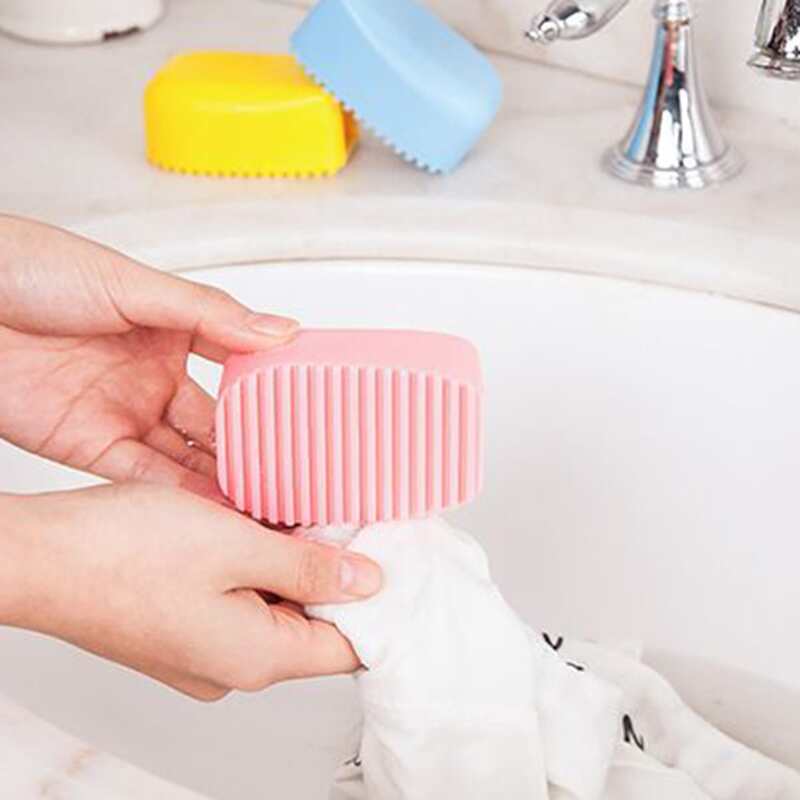 

1pc Random Color Silicone Laundry Brush, Multicolor
