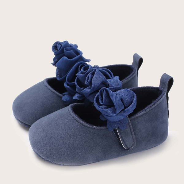 

Baby Girls Floral Decor Flats, Blue