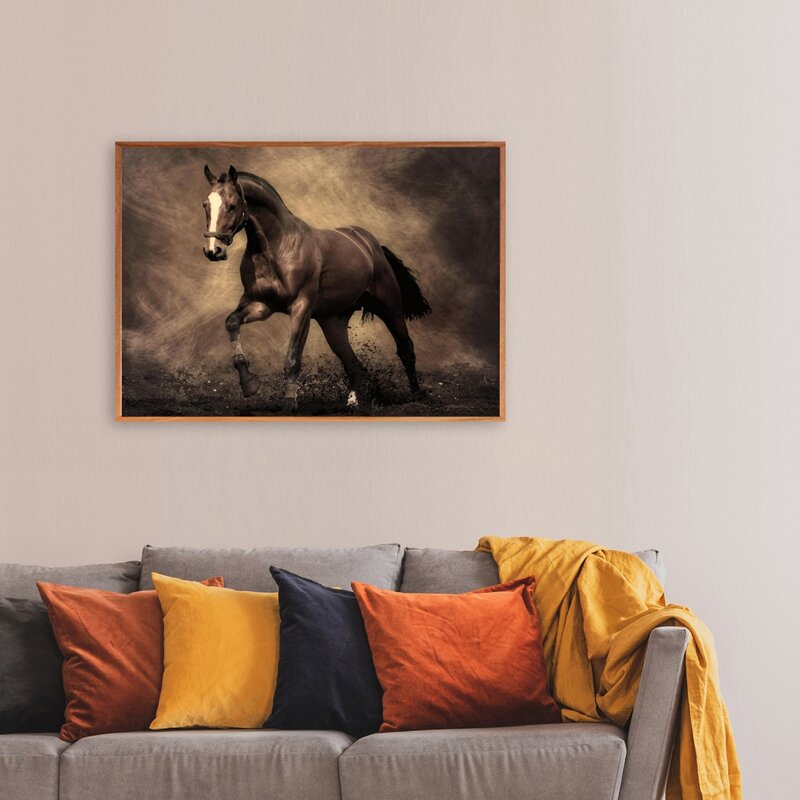 

Horse Print Wall Painting Without Frame, Multicolor