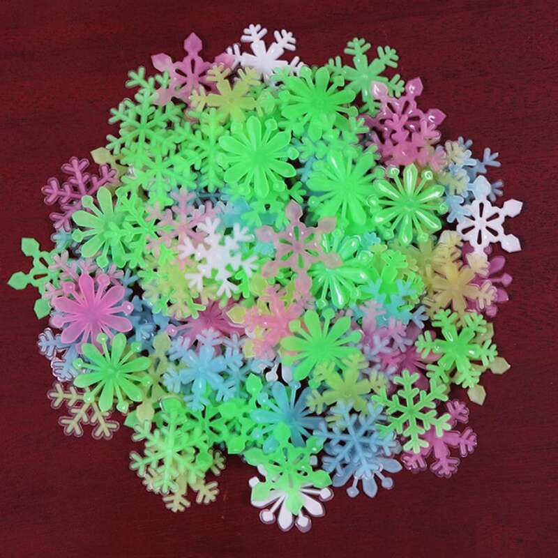 

46pcs Luminous Snowflake Wall Sticker, Multicolor
