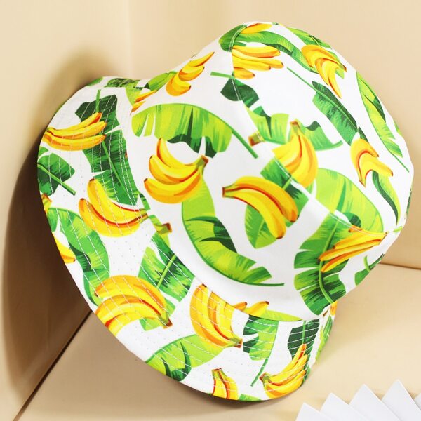 

Banana Print Bucket Hat, Multicolor