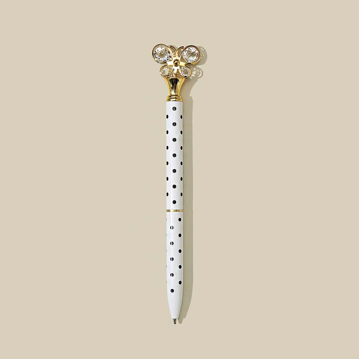 

1pc Butterfly Design Ballpoint Pen, Black