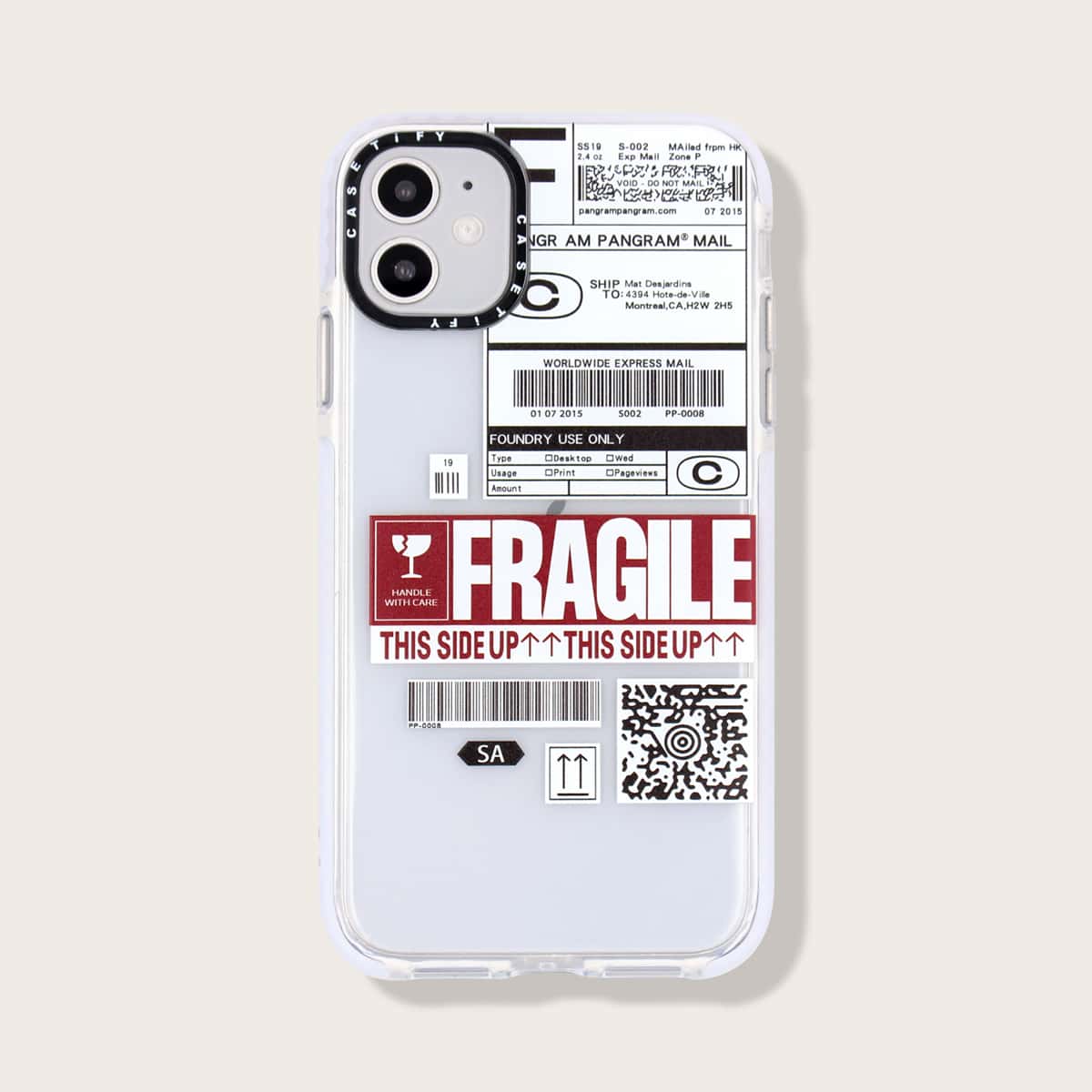 

Letter Graphic Anti-fall iPhone Case, Multicolor