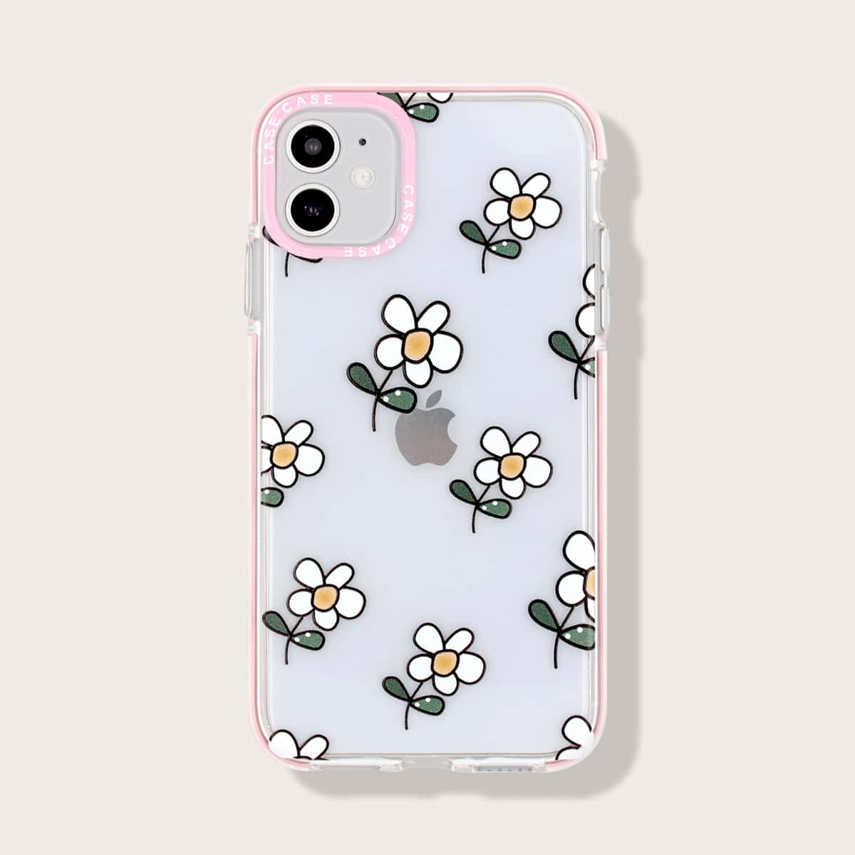 

Contrast Frame Floral iPhone Case, Clear