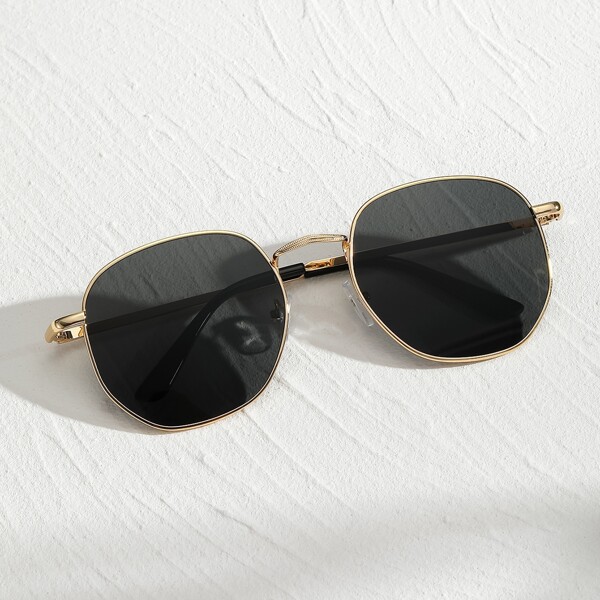 

Men Metal Frame Sunglasses, Black
