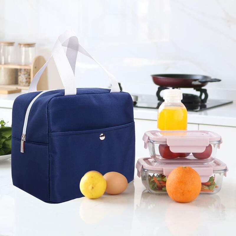 

Portable Insulation Lunch Bag, Navy blue