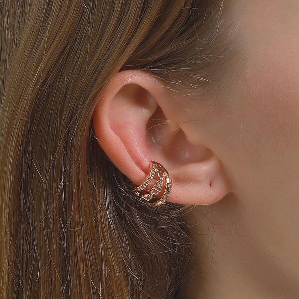 

Rhinestone Decor Ear Cuff, Gold