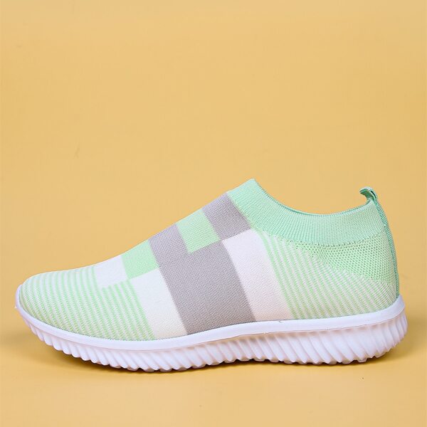 

Colorblock Slip On Sneakers, Green