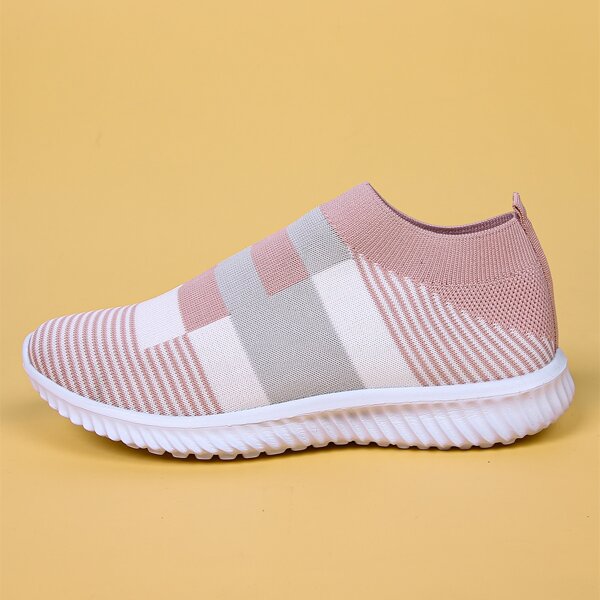 

Colorblock Slip On Sneakers, Pink
