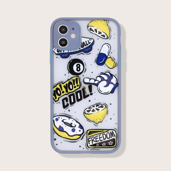 

Lemon & Letter Graphic iPhone Case, Multicolor