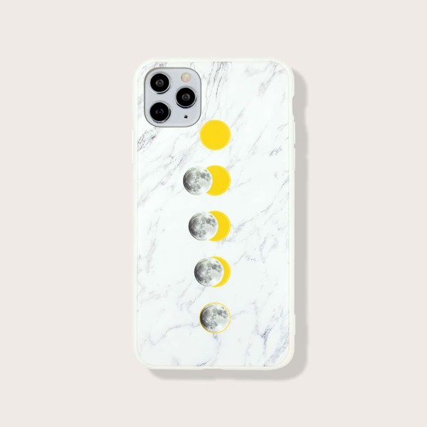 

Moon & Marble Print iPhone Case, Multicolor