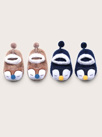 2pairs Baby Cartoon Doll Socks