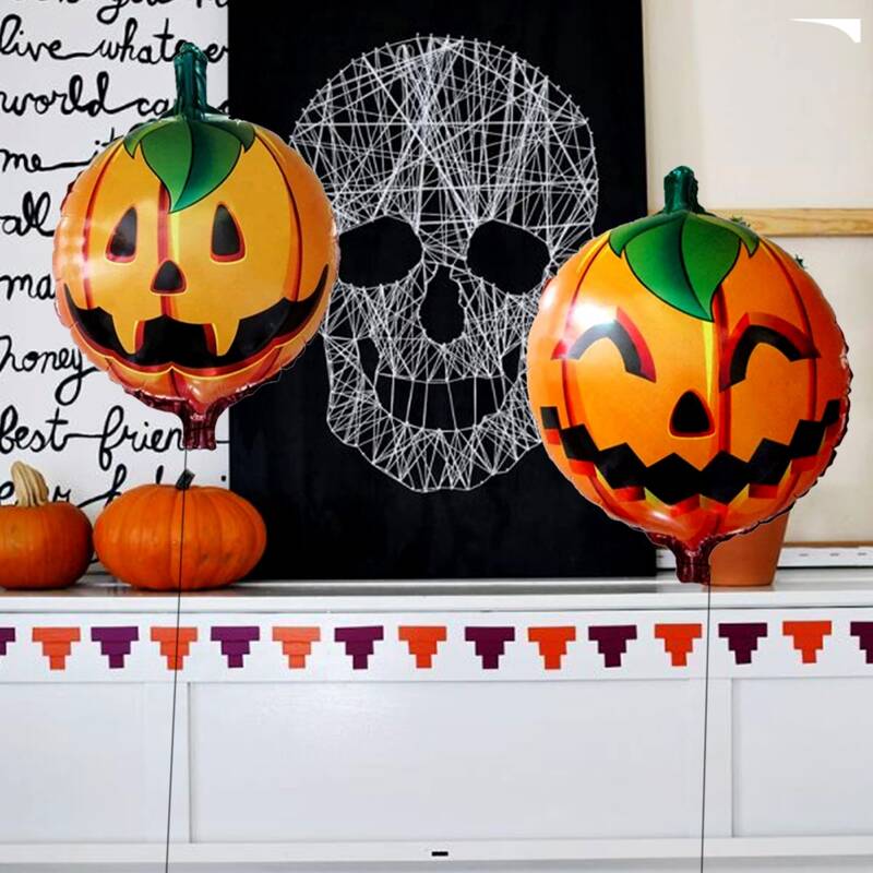 

3pcs Random Halloween Pumpkin Balloon, Multicolor