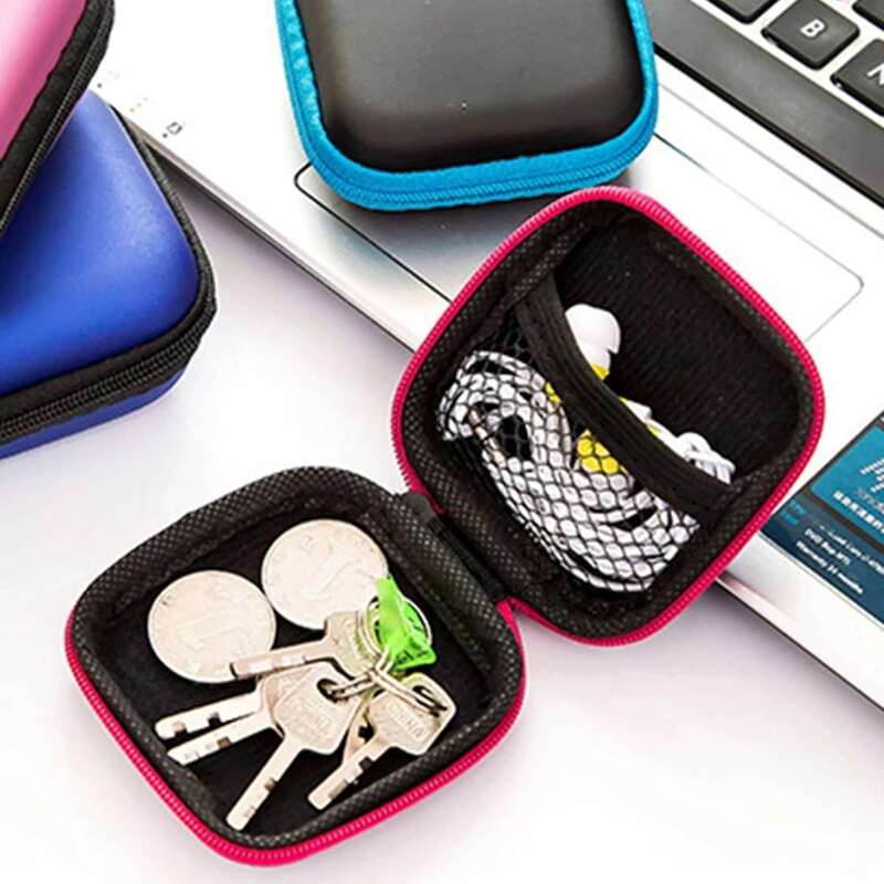 

1pc Random Earphone Storage Bag, Multicolor