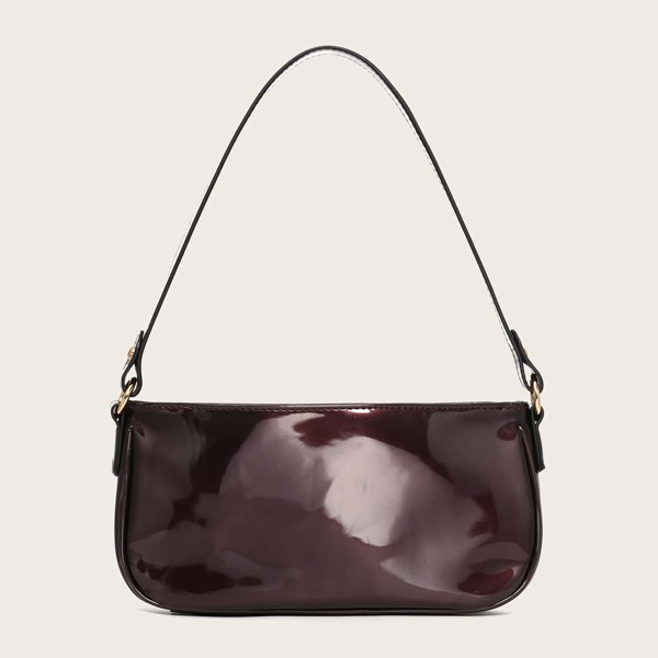 

Minimalist Baguette Bag, Red violet