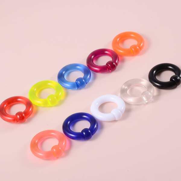 

10pcs Colorful Ear Expander, Multicolor