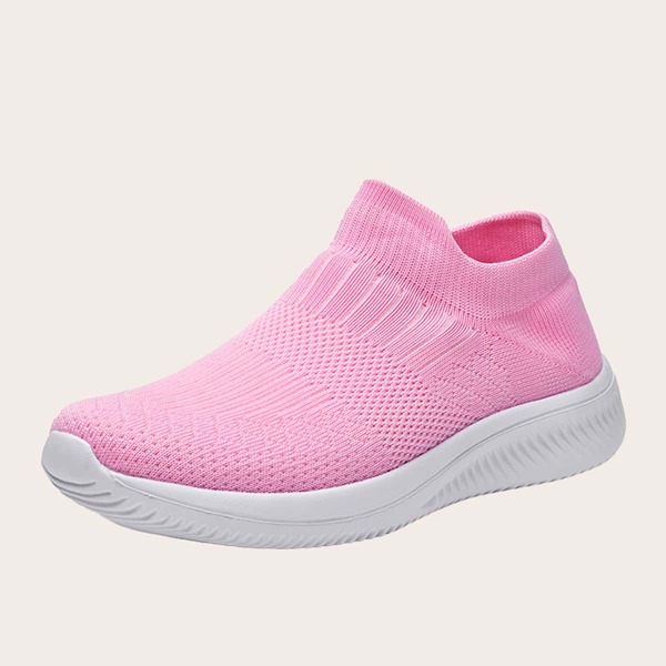 

Minimalist Knit Slip On Sneakers, Pink