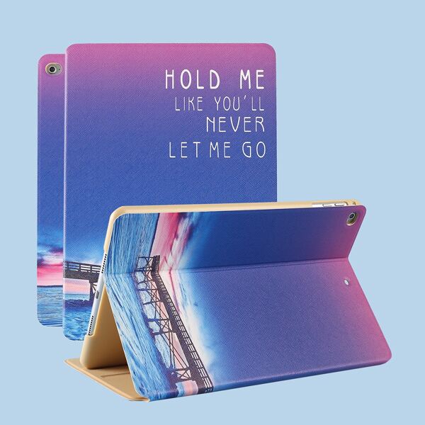 

Landscape & Letter Graphic iPad Case, Multicolor