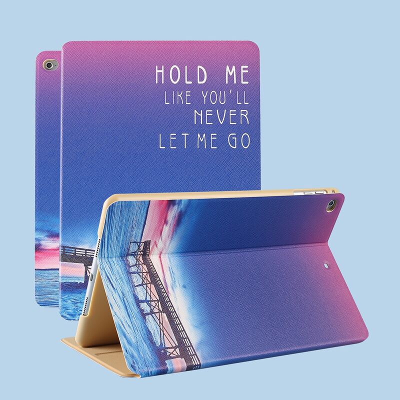 

Landscape & Letter Graphic iPad Case, Multicolor