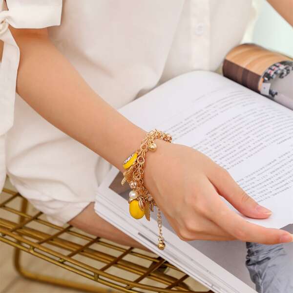

Starfish Charm Chain Bracelet, Gold