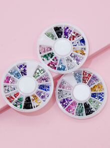 Rhinestone Nail Art Decor - 3 Boxers - Multicolor - View 1