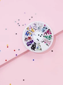 Rhinestone Nail Art Decor - 3 Boxers - Multicolor - View 2