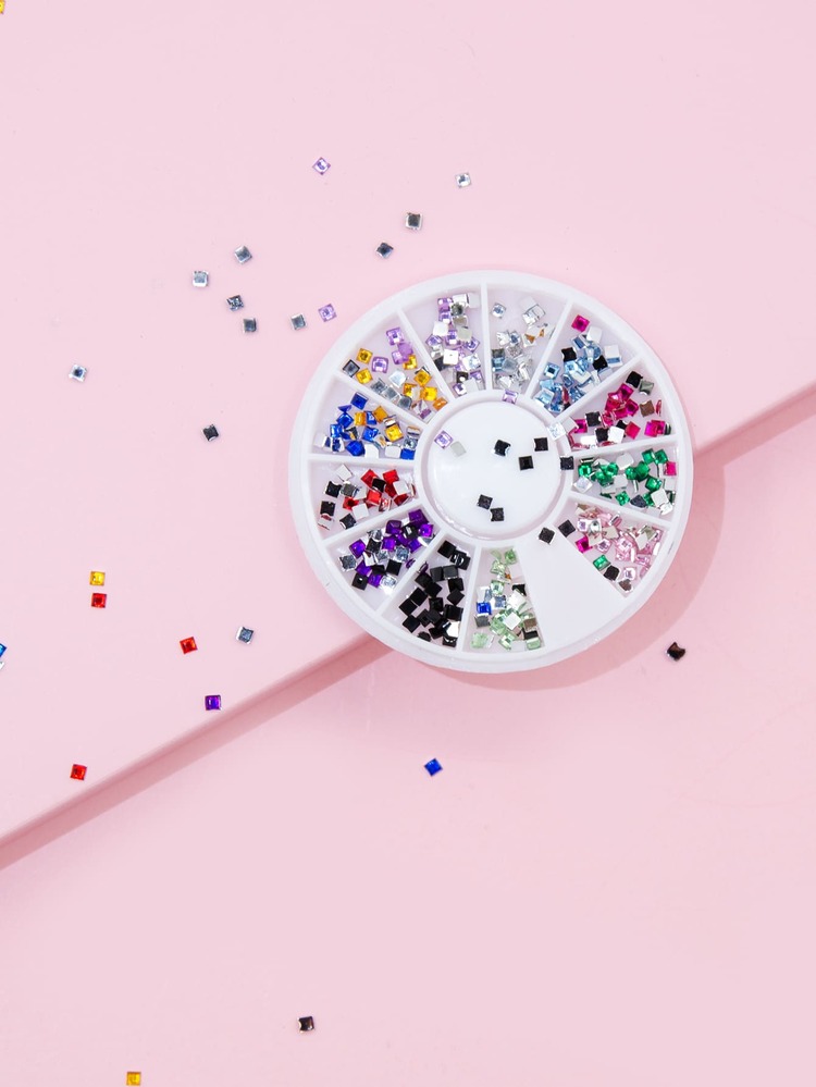 Rhinestone Nail Art Decor - 3 Boxers - Multicolor - View 2