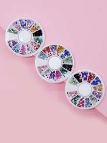 Rhinestone Nail Art Decor - 3 Boxers - Multicolor - View 3