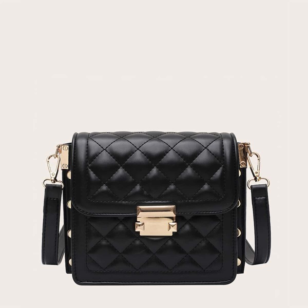 

Quilted Crossbody Bag, Black