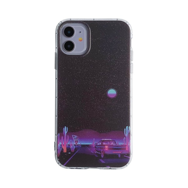 

Чехол для iPhone с принтом кактусов и автомобилей, Многоцветный