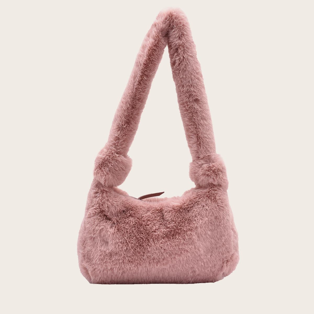 

Faux Fur Baguette Bag, Pink