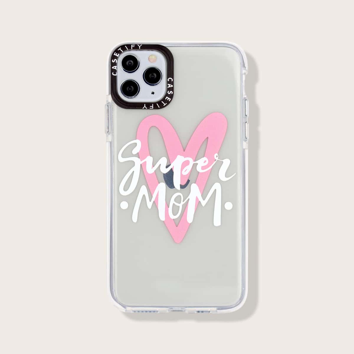 

Heart & Letter Graphic iPhone Case, Clear