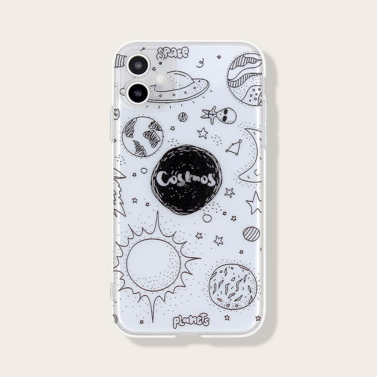 

Planet Print iPhone Case, Clear