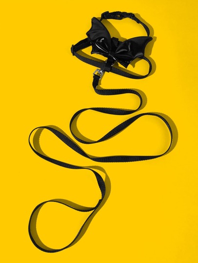 1шт Шлейка для кошек в форме летучей мыши на Хэллоуин и 1шт поводок для кошек