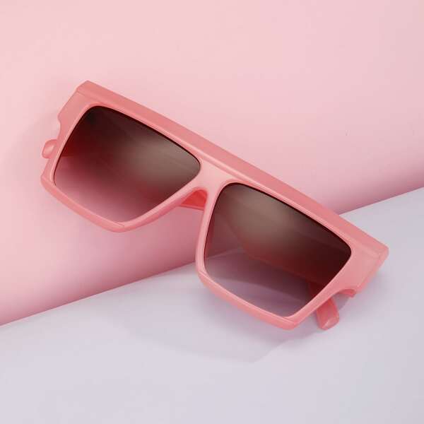 

Flat Top Tinted Lens Sunglasses, Pink