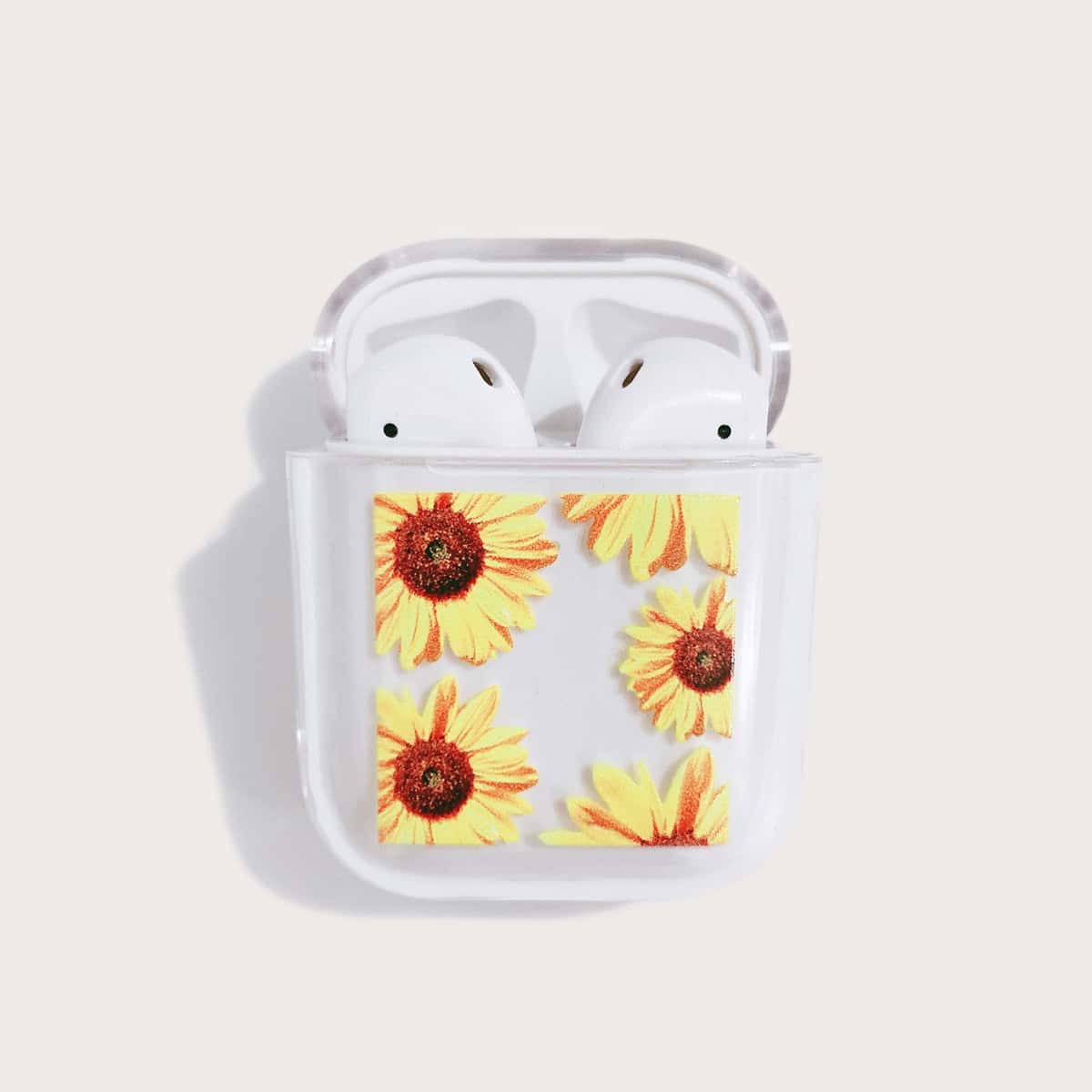 

Sunflower Pattern Clear Airpods Case
