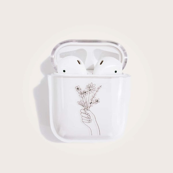 

Flower Pattern Clear Airpods Case