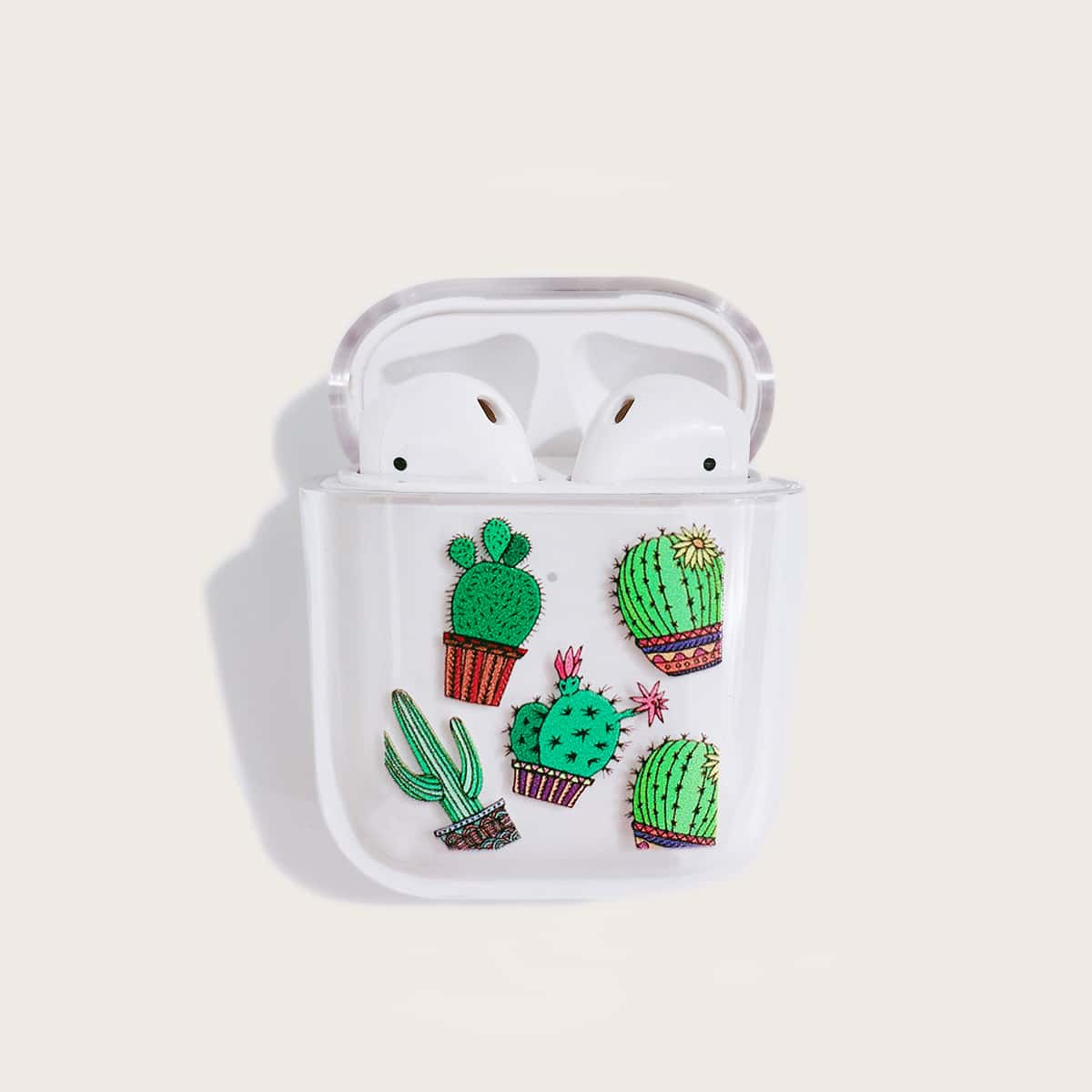 

Cactus Pattern Clear Airpods Case