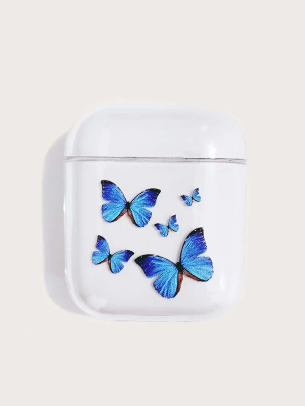 Butterfly Pattern Clear Airpods Case