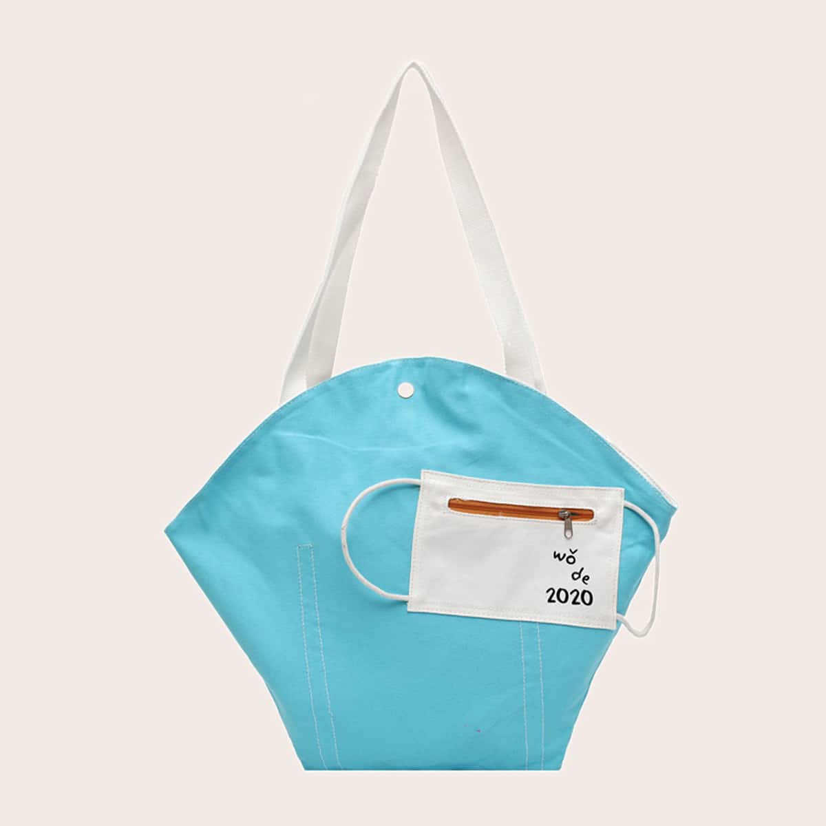 

Letter Graphic Shoppers Bag, Blue