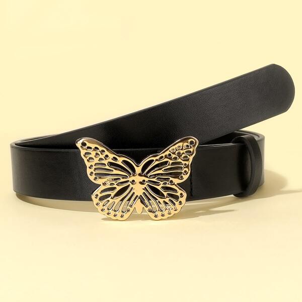 

Butterfly Buckle Belt, Black
